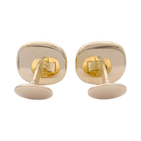 Patek Philippe Ellipse Paire de boutons de manchette or jaune de 